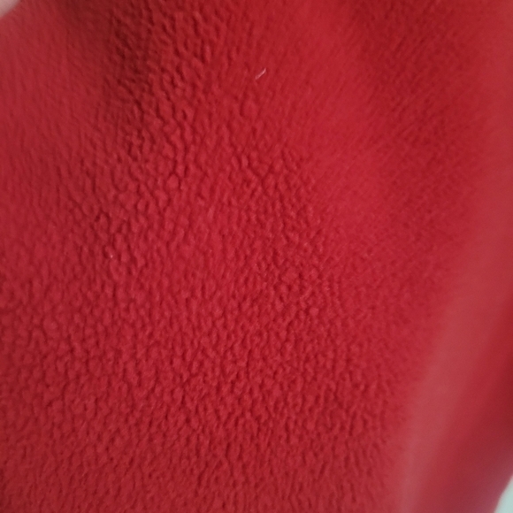 LL Bean Libean Red Fleece Quartier Zip Sweater size Regular Medium - Picture 6 of 10